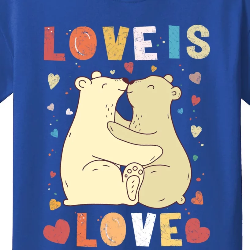 Love Bear Couple Gift Love Is Love Gift Cuddly Bears Gift Kids T-Shirt