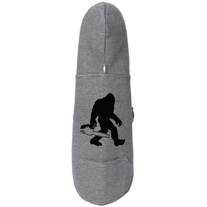 Lumberjack Bigfoot Chainsaw Sasquatch Logger Funny Doggie 3-End Fleece Hoodie