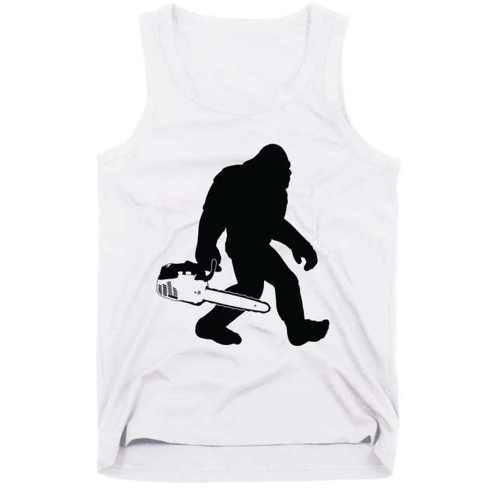 Lumberjack Bigfoot Chainsaw Sasquatch Logger Funny Tank Top