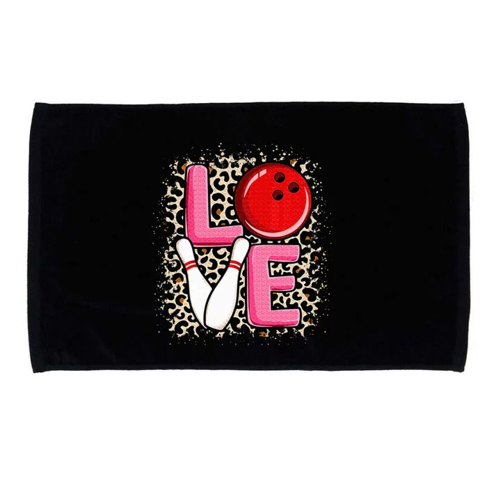 Love Bowling Cute Bowling Women Bowler Microfiber Hand Towel