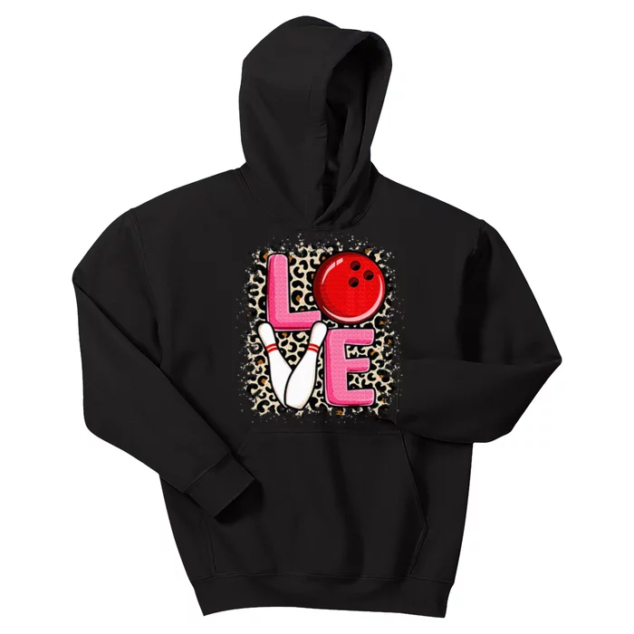 Love Bowling Cute Bowling Women Bowler Kids Hoodie