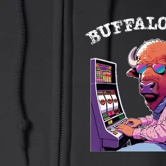 Lucky Buffalo Casino Slot Machine Buffalooooo Gambling Full Zip Hoodie