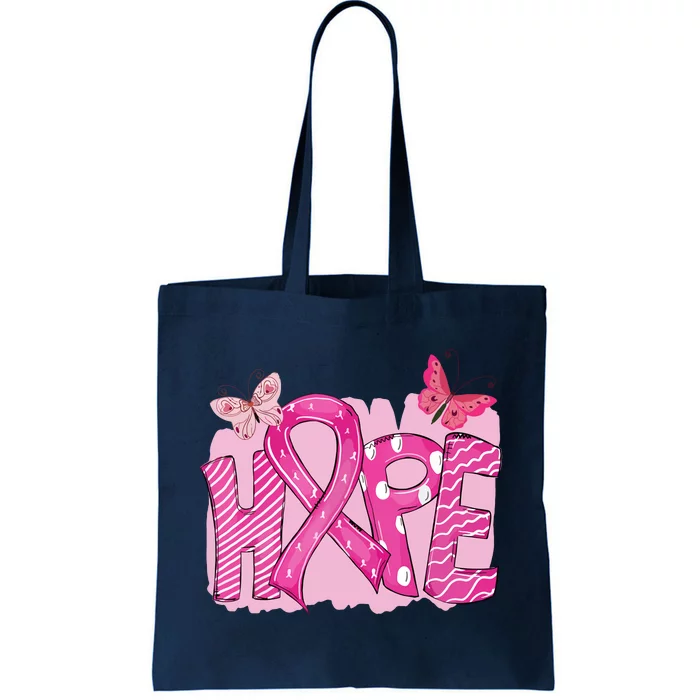 Leopard Breast Cancer Awareness Hope Pink Ribbon Sunflower Gift Tote Bag