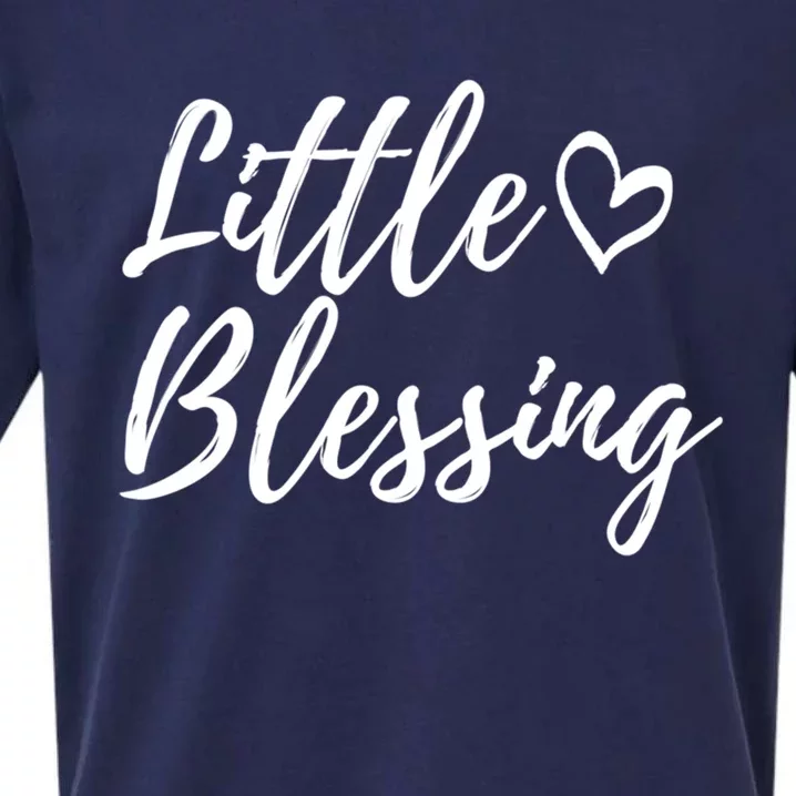 Little Blessing Cute Gift Christmas Family Matching Gift Sueded Cloud Jersey T-Shirt