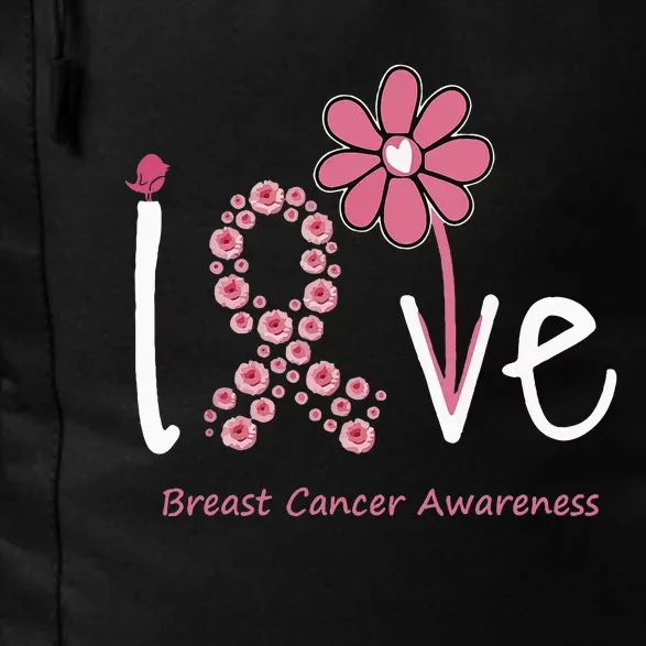 Love Breast Cancer P.I.N.K Ribbon Floral Daily Commute Backpack