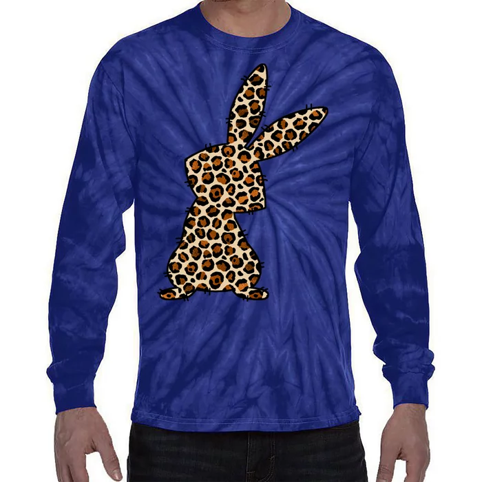 Leopard Bunny Cute Gift Tie-Dye Long Sleeve Shirt