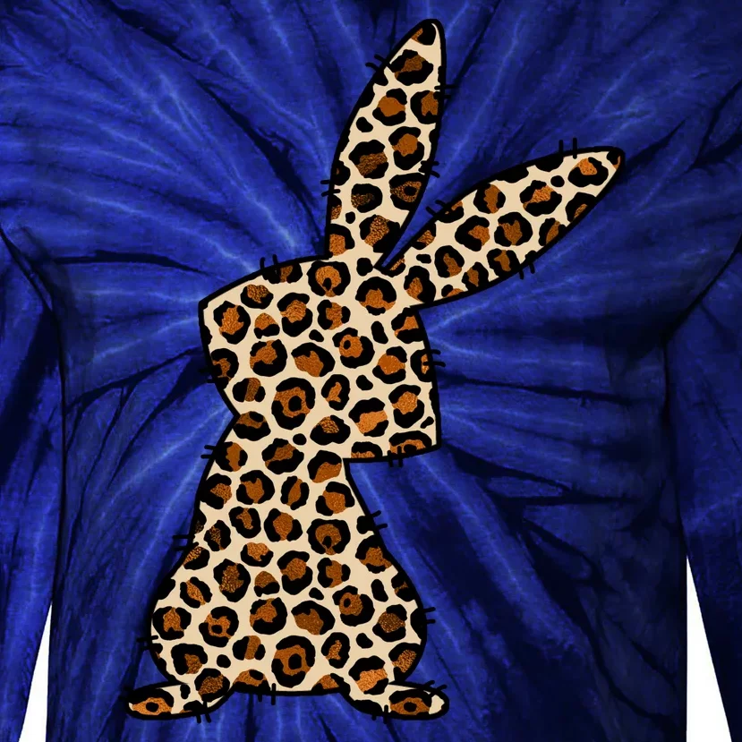 Leopard Bunny Cute Gift Tie-Dye Long Sleeve Shirt