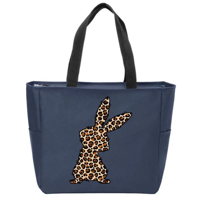 Leopard Bunny Cute Gift Zip Tote Bag