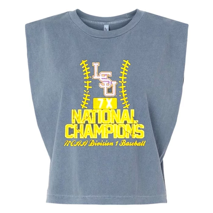 Llsu Baseball Championship Garment-Dyed Women's Muscle Tee