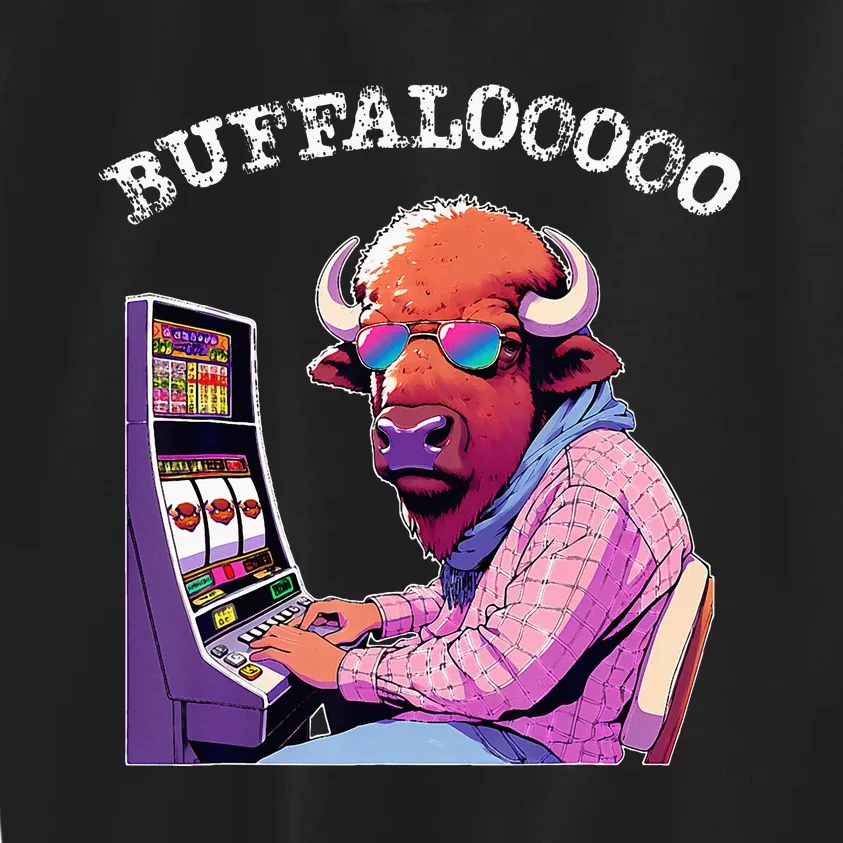 Lucky Buffalo Casino Slot Machine Buffalooooo Gambling Kids Sweatshirt