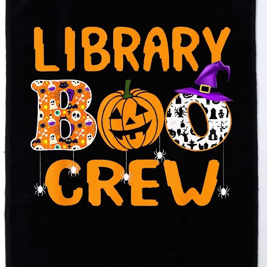 library boo crew school librarian halloween library book Platinum Collection Golf Towel