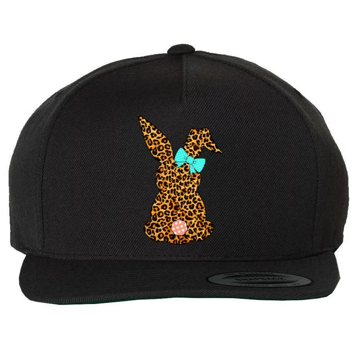 Leopard Bunny Cute Rabbit Happy Easter Day Wool Snapback Cap