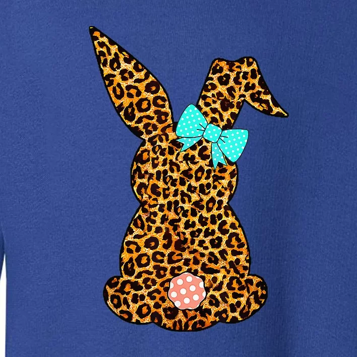 Leopard Bunny Cute Rabbit Happy Easter Day Toddler Sweatshirt