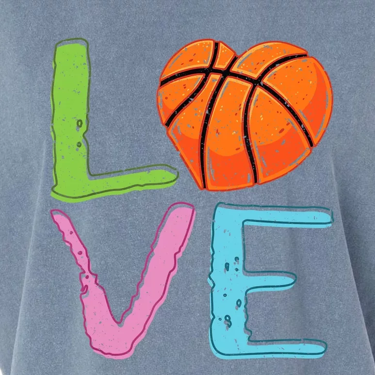 Love Basketball Cute Wo Girl Basketball Lover Garment-Dyed Women's Muscle Tee