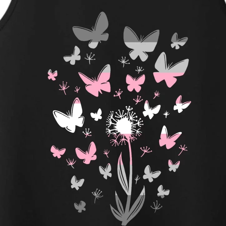 Lgbt Butterfly Dandelion Flower Demi Flag Lgbtq Demi Gift Performance Tank