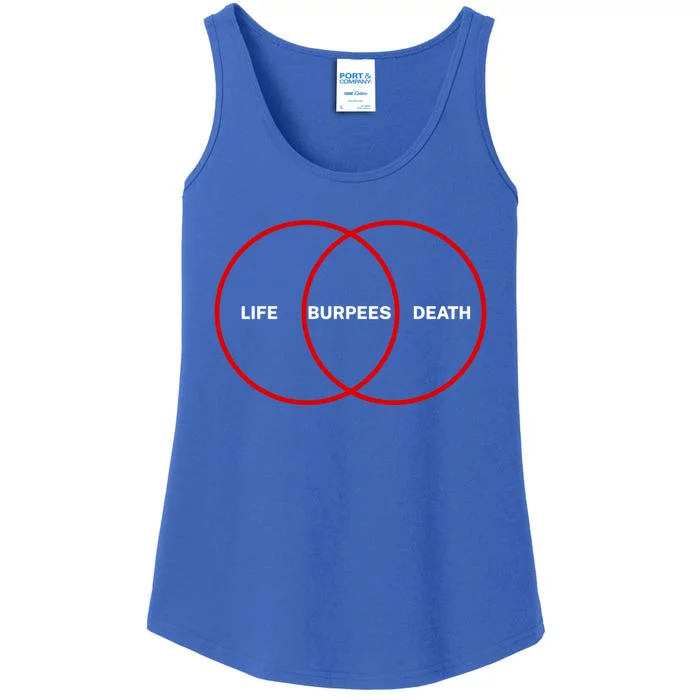 Life Burpees Death Funny Gym Fitness Cute Gift Ladies Essential Tank