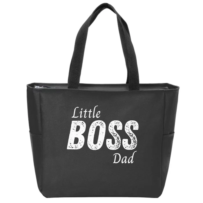 Little Boss Daddy Baby Children Father Zip Tote Bag