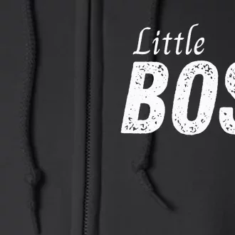 Little Boss Daddy Baby Children Father Full Zip Hoodie