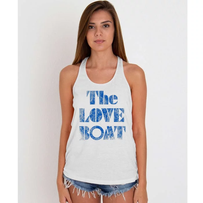 Love Boat Distressed Women's Knotted Racerback Tank