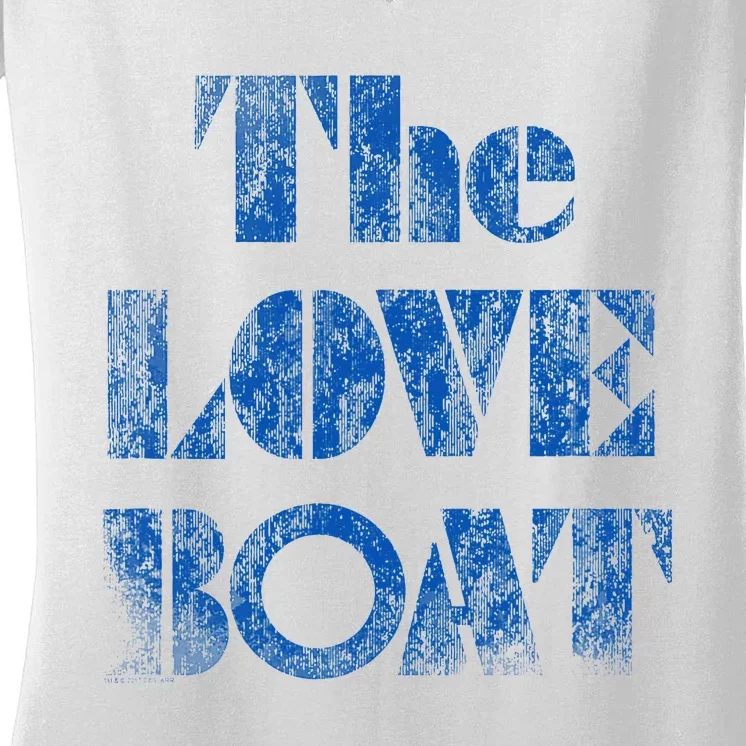 Love Boat Distressed Women's V-Neck T-Shirt