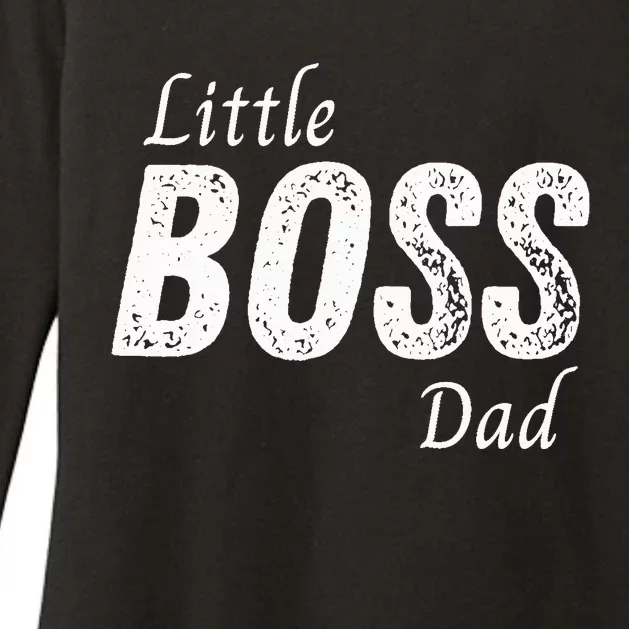 Little Boss Daddy Baby Children Boy Fathers Day Womens CVC Long Sleeve Shirt