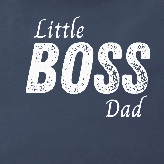 Little Boss Daddy Baby Children Boy Fathers Day Zip Tote Bag