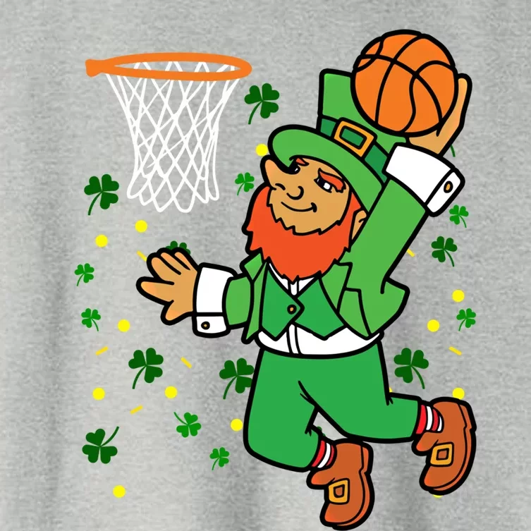 Leprechaun Basketball Dunk Saint Patrick's Day Gift Women's Crop Top Tee