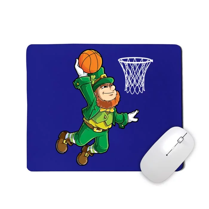 Leprechaun Basketball Dunk St Patricks Day Sports Gift Mousepad