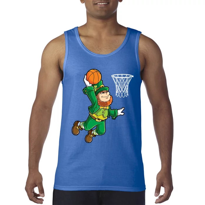 Leprechaun Basketball Dunk St Patricks Day Sports Gift Tank Top