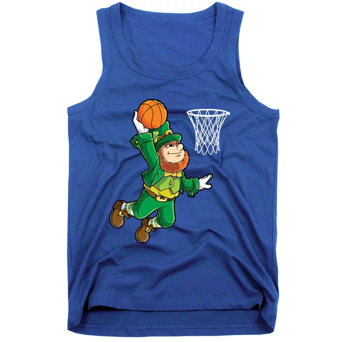 Leprechaun Basketball Dunk St Patricks Day Sports Gift Tank Top