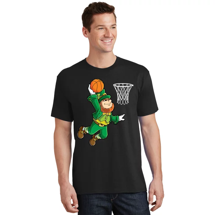 Leprechaun Basketball Dunk St Patricks Day Boy Sports T-Shirt