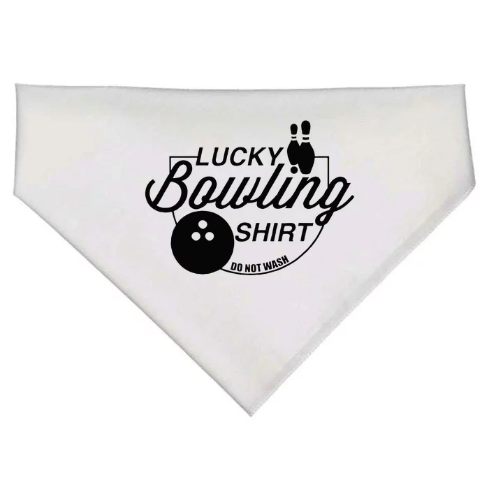 Lucky Bowling Do Not Wash Funny Quote For Bowlers USA-Made Doggie Bandana