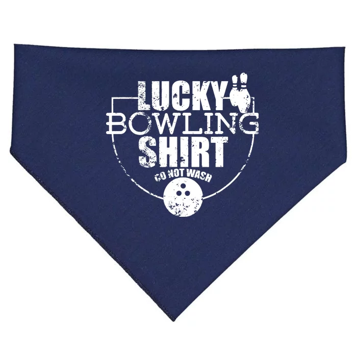 Lucky Bowling Do Not Wash Funny Quote For Bowlers USA-Made Doggie Bandana