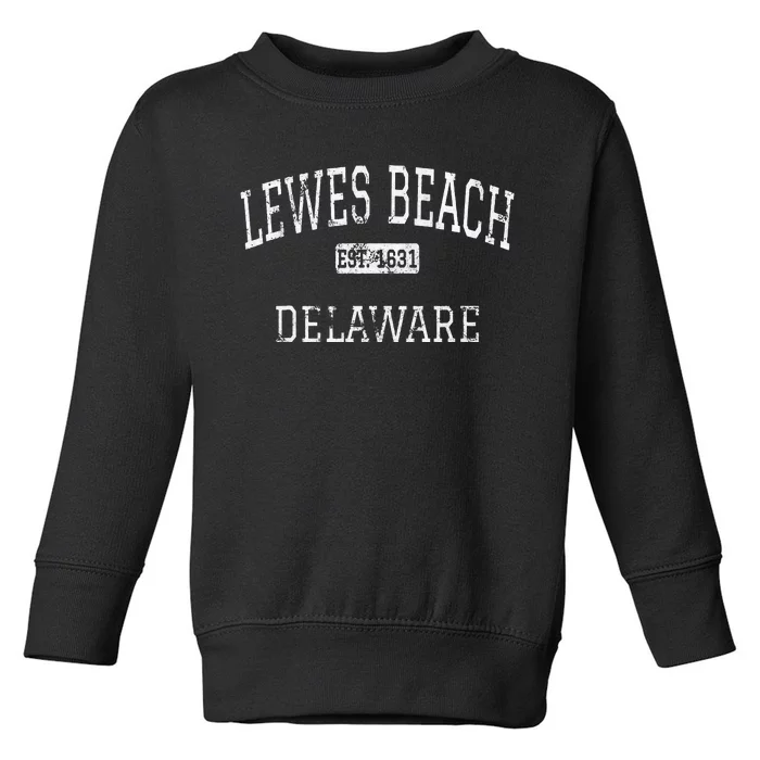 Lewes Beach Delaware De Vintage Toddler Sweatshirt