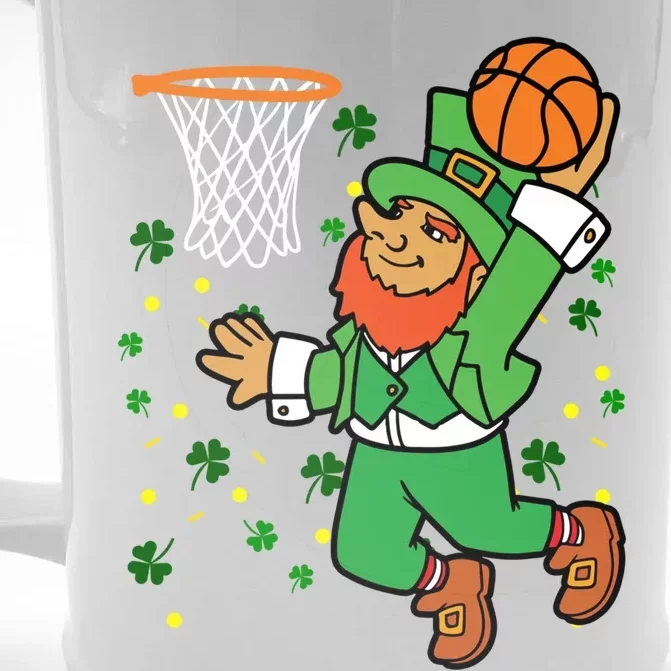 Leprechaun Basketball Dunk Saint Patrick's Day Gift Front & Back Beer Stein