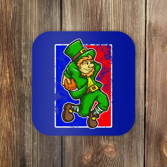 Leprechaun Basketball Dunk St Patricks Day Sports Gift Coaster