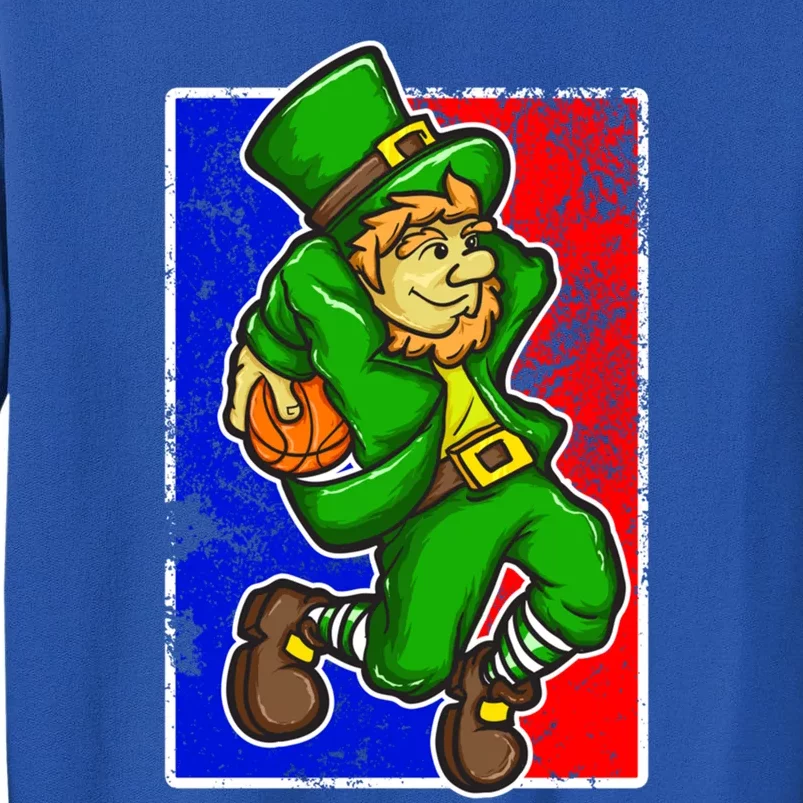 Leprechaun Basketball Dunk St Patricks Day Sports Gift Tall Sweatshirt