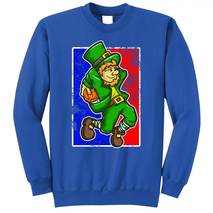 Leprechaun Basketball Dunk St Patricks Day Sports Gift Tall Sweatshirt