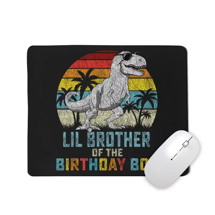 Lil Brother Dinosaur Of The Birthday Matching Family Mousepad