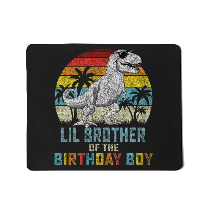 Lil Brother Dinosaur Of The Birthday Matching Family Mousepad