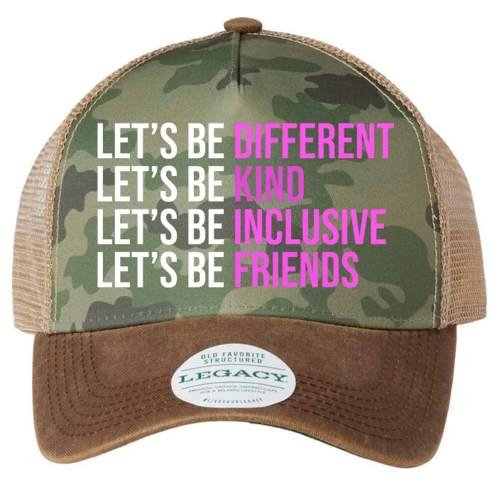 Let's Be Different Kind Inclusive Friends Legacy Tie Dye Trucker Hat