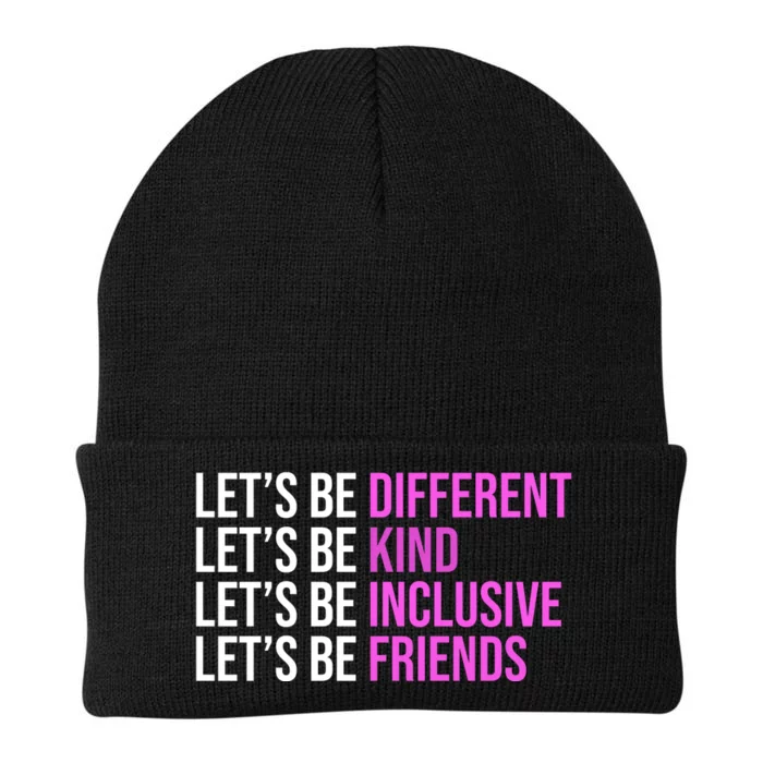 Let's Be Different Kind Inclusive Friends Knit Cap Winter Beanie