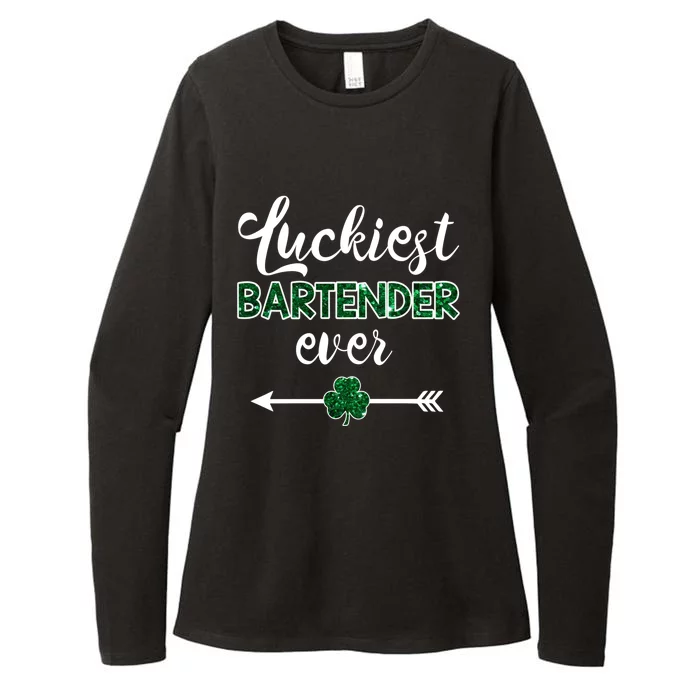 Luckiest Bartender Ever Meaningful Gift Funny St Patrick's Day Gift Womens CVC Long Sleeve Shirt