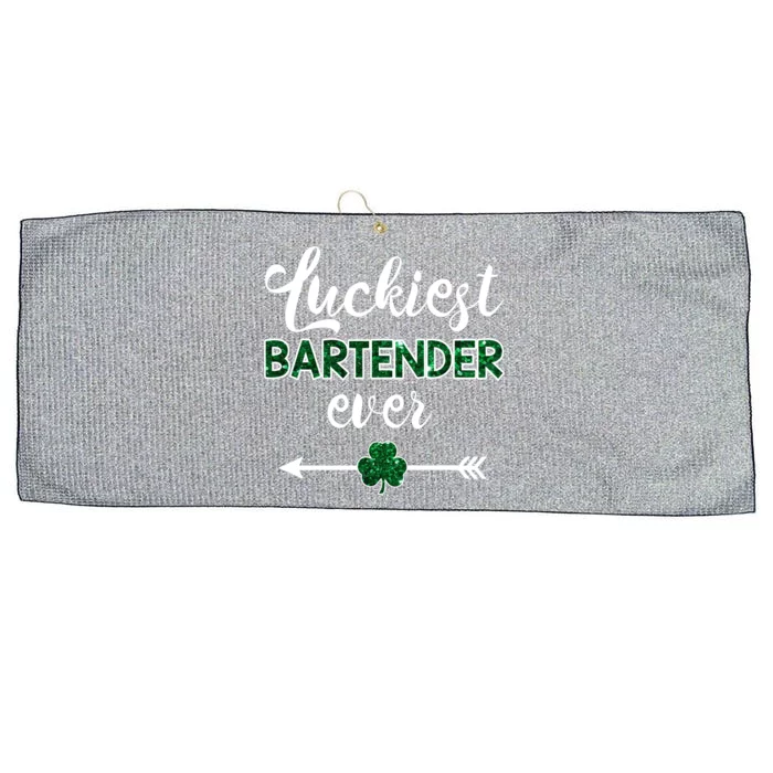 Luckiest Bartender Ever Meaningful Gift Funny St Patrick's Day Gift Large Microfiber Waffle Golf Towel