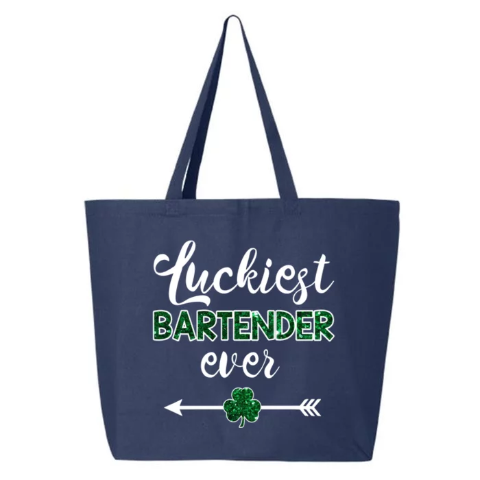 Luckiest Bartender Ever Meaningful Gift Funny St Patrick's Day Gift 25L Jumbo Tote