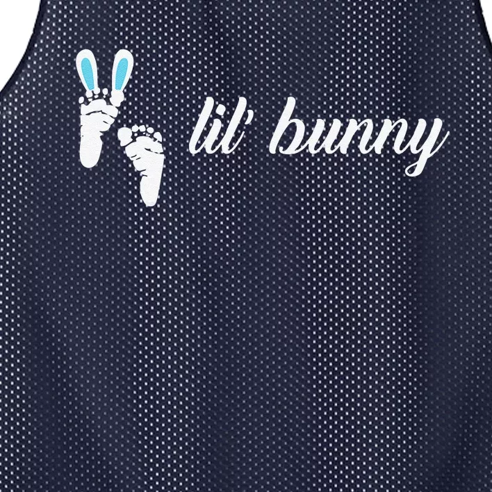 Lil Bunny Easter Pregnancy Announcement Cute Footprint Mesh Reversible Basketball Jersey Tank