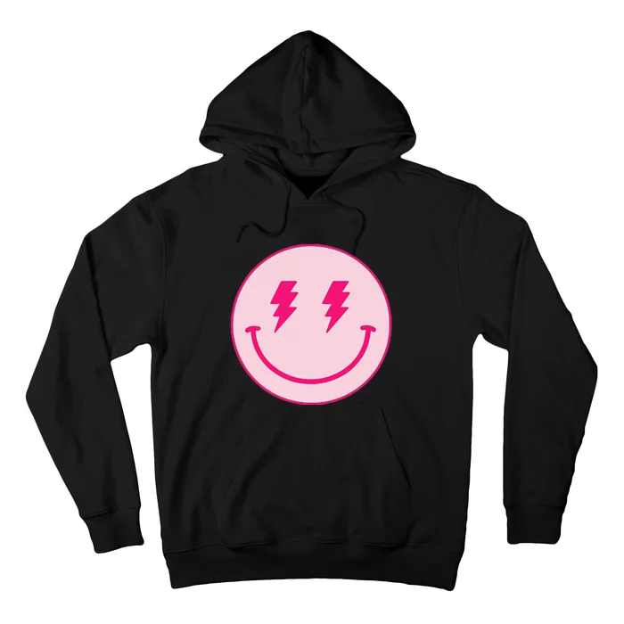 Lightning Bolt Eyes Happy Face Hoodie