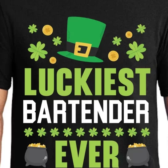 Luckiest Bartender Ever St Patrick's Saint Pattys Day Gift Pajama Set