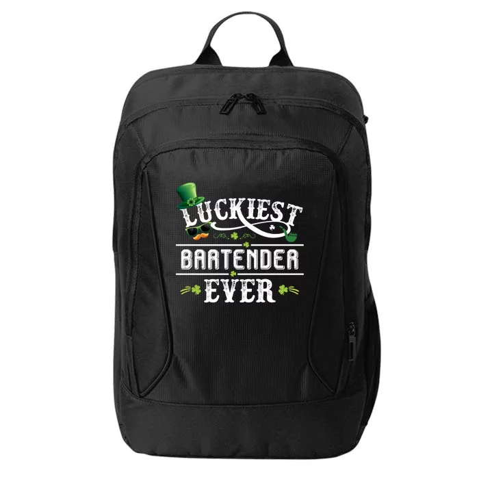 Luckiest Bartender Ever Leprechaun Hat St Patrick Day Gift City Backpack