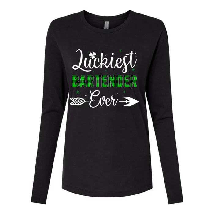 Luckiest Bartender Ever Patricks Day Best Gift For Bartender Great Gift Womens Cotton Relaxed Long Sleeve T-Shirt